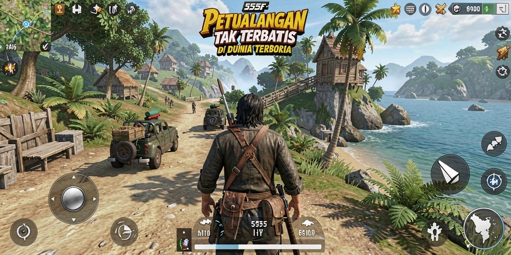 Menampilkan gameplay mendebarkan di dunia terbuka 555F.