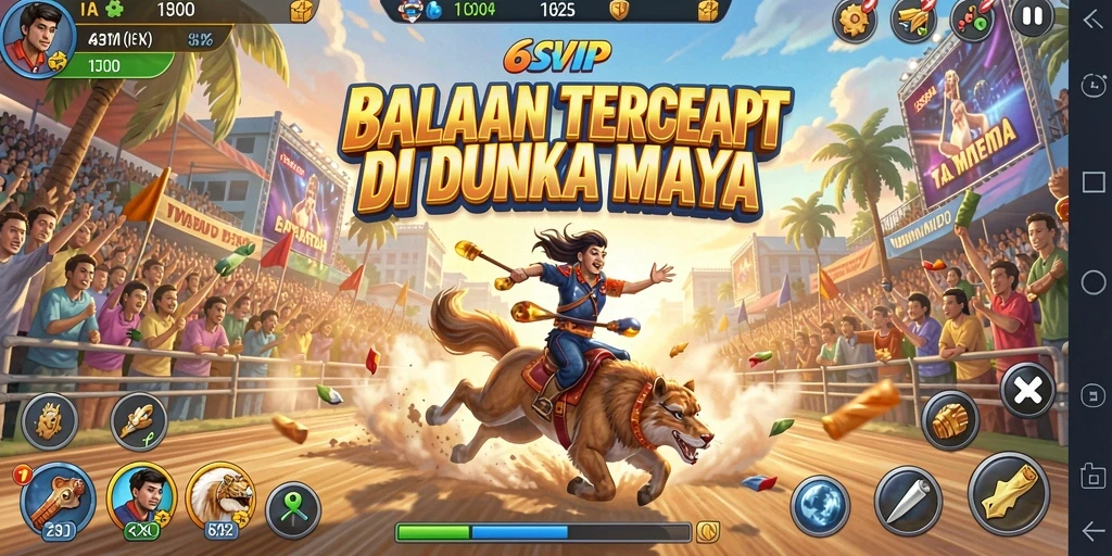 Tampilan gameplay balapan yang mendebarkan di 6SVIP.