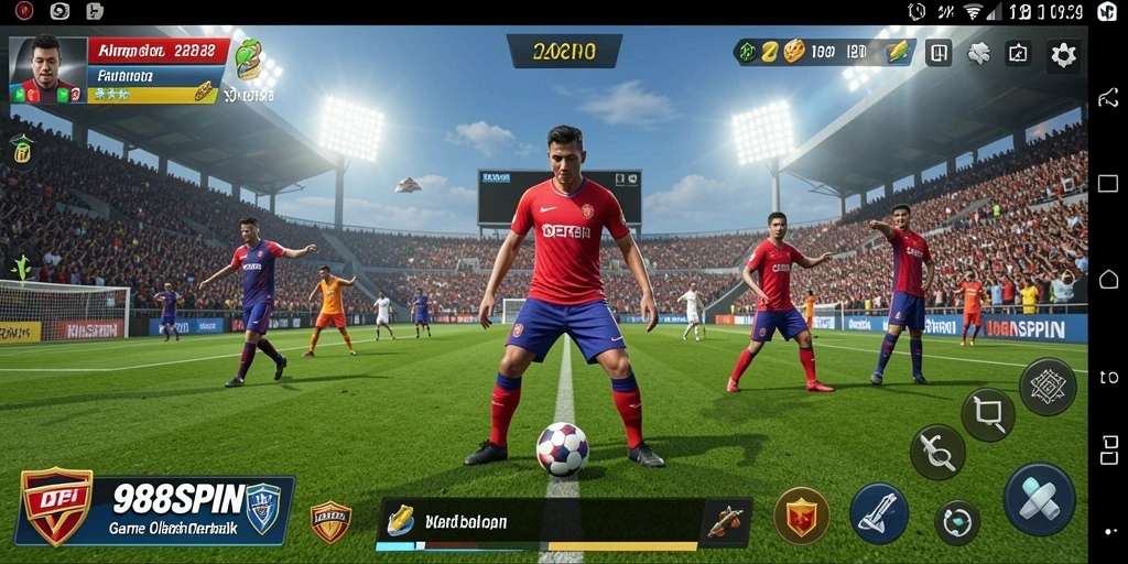 Screenshot gameplay 988SPIN menampilkan aksi seru olahraga.