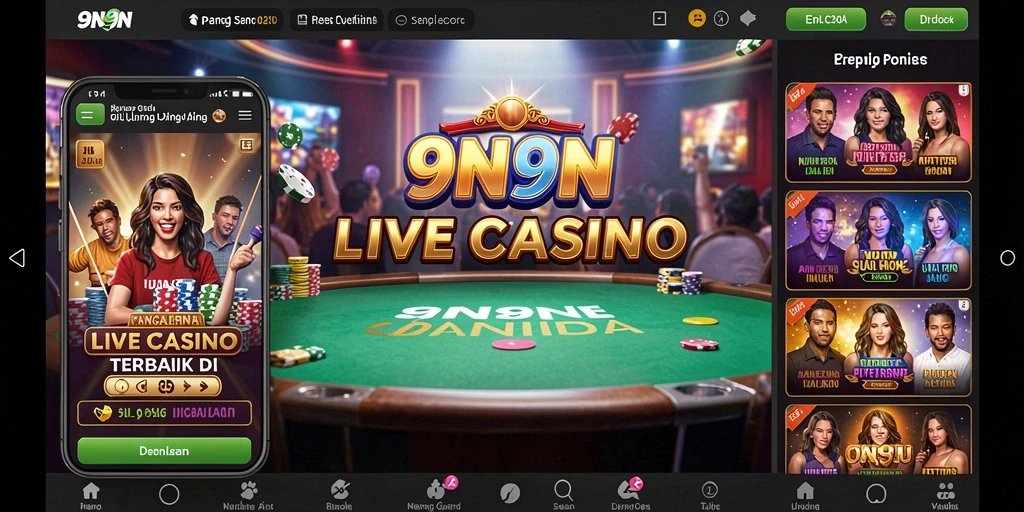 Screenshot gameplay Live Casino menunjukkan interaksi dealer yang menarik.