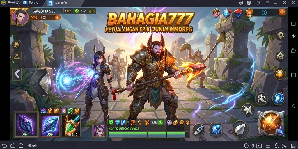 Tampilan gameplay BAHAGIA777 yang mendebarkan dan penuh aksi.