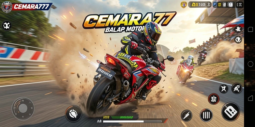Gameplay menarik dari CEMARA77 yang penuh aksi balap motor.
