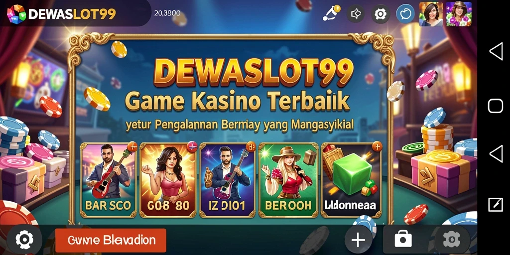 Tampilan gameplay DEWASLOT99 yang menarik dan berwarna.