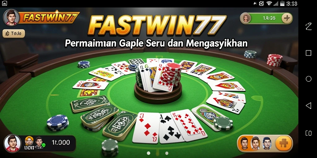 Tampilan menarik gameplay Gaple di FASTWIN77.