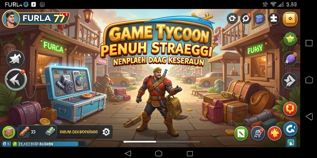Screenshot dari permainan FURLA77 yang menunjukkan gameplay Tycoon.