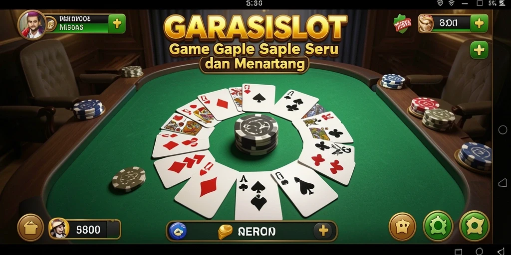 Tampilan gameplay seru dari GARASISLOT saat bermain Gaple.