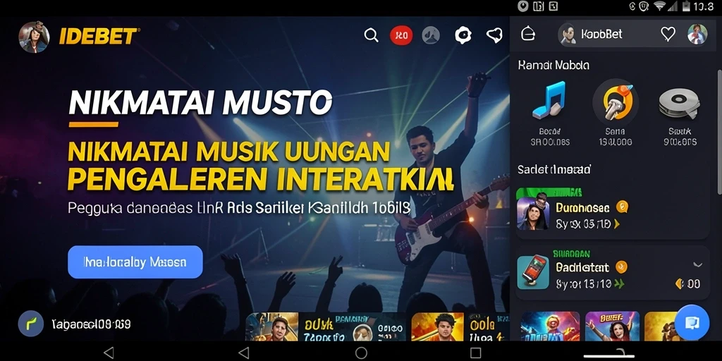 Tampilan gameplay IDEBET menampilkan interaksi musik yang menarik.