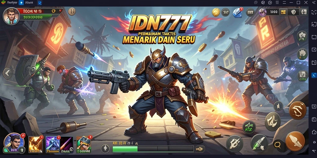 Tampilan gameplay mendebarkan dari IDN777 dengan aksi taktis.