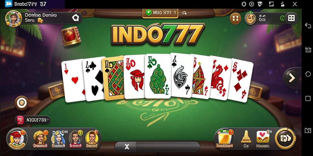 Tampilan menarik dari gameplay Domino INDO777 yang seru.