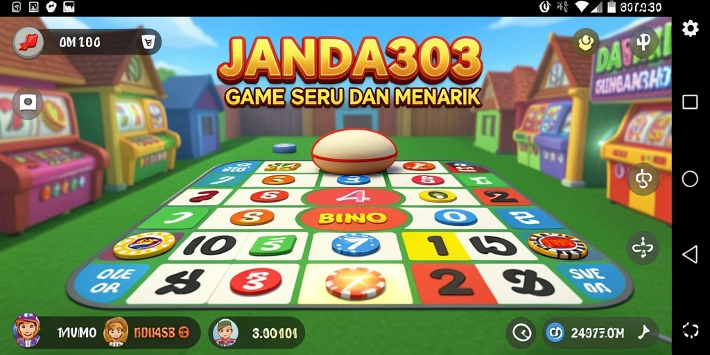 Tampilan gameplay seru dalam aplikasi Bingo JANDA303.