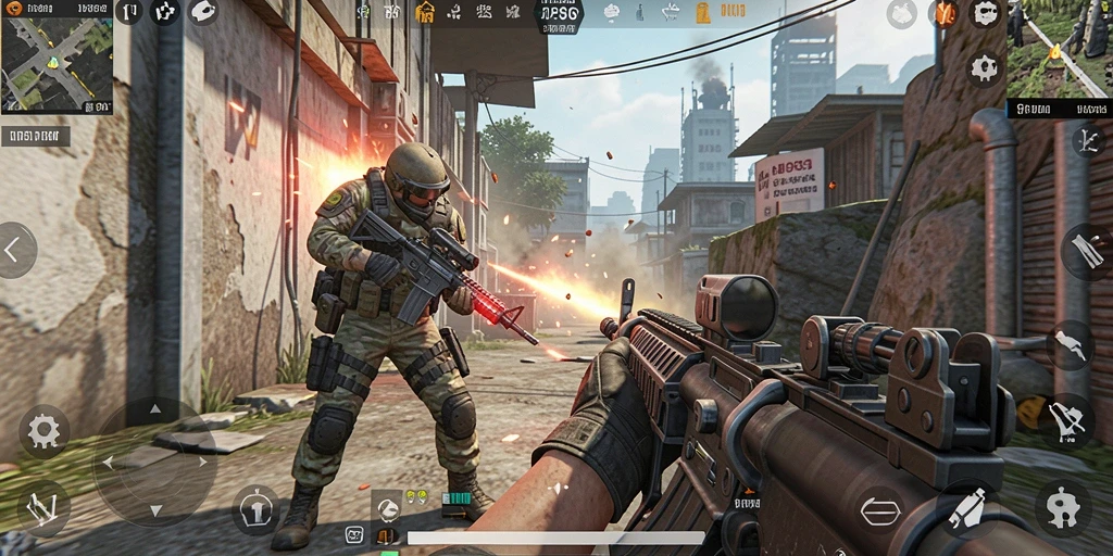 Screenshot gameplay JPS88 menampilkan aksi pertempuran seru dalam TPS.