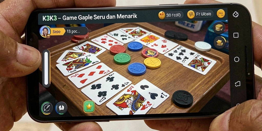 Gameplay seru K3K3 dalam permainan Gaple.