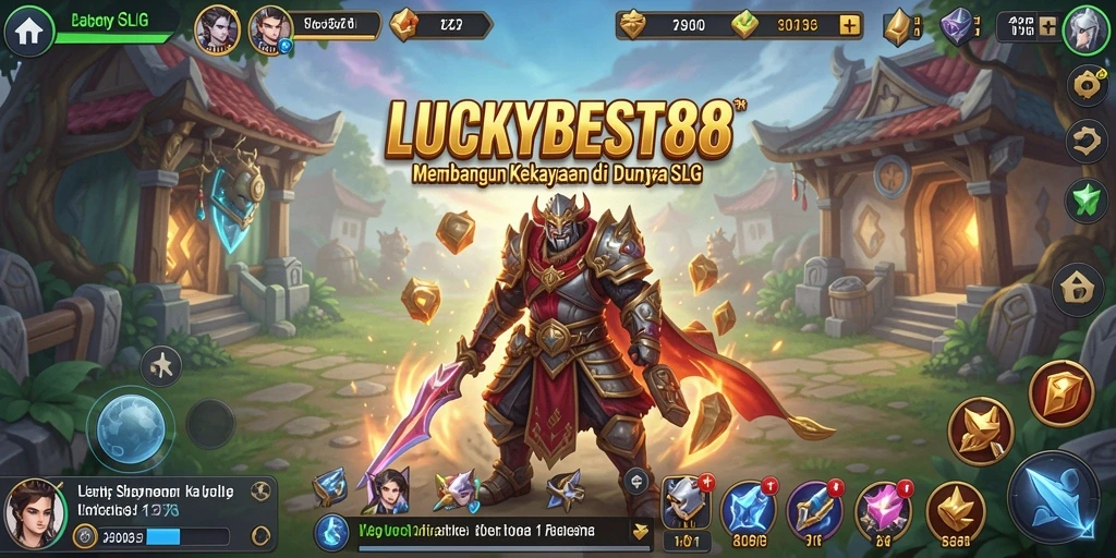 Tampilan gameplay <strong>LUCKYBEST88</strong> dengan strategi pembangunan yang mendalam.
