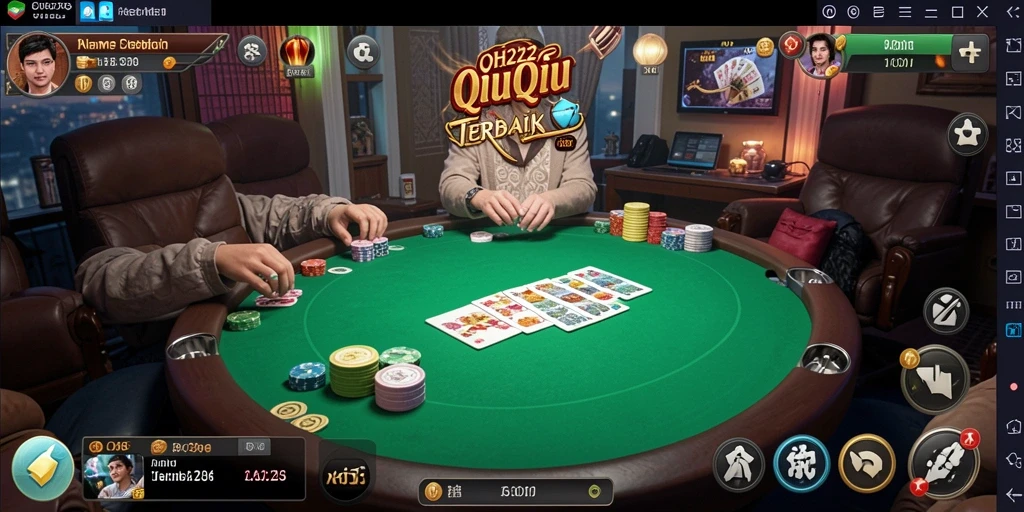 Tampilan gameplay QiuQiu yang menarik dan seru di OH222.