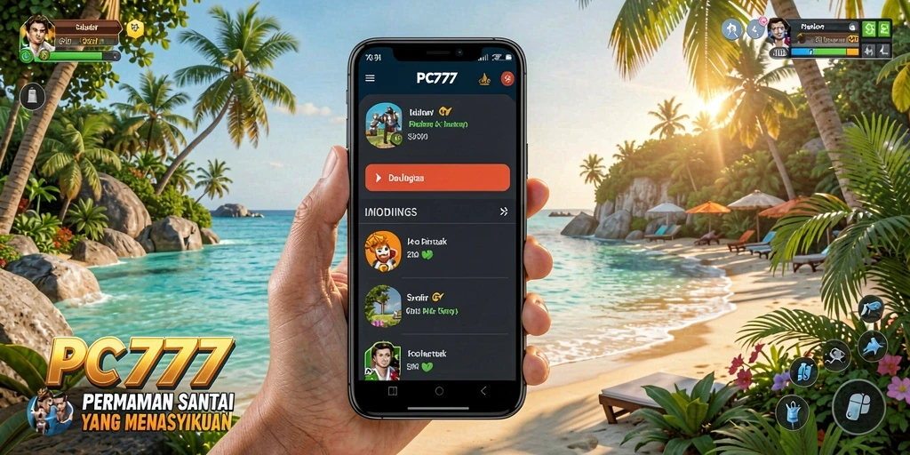 Tampilan gameplay PC777 yang ceria dan menarik.