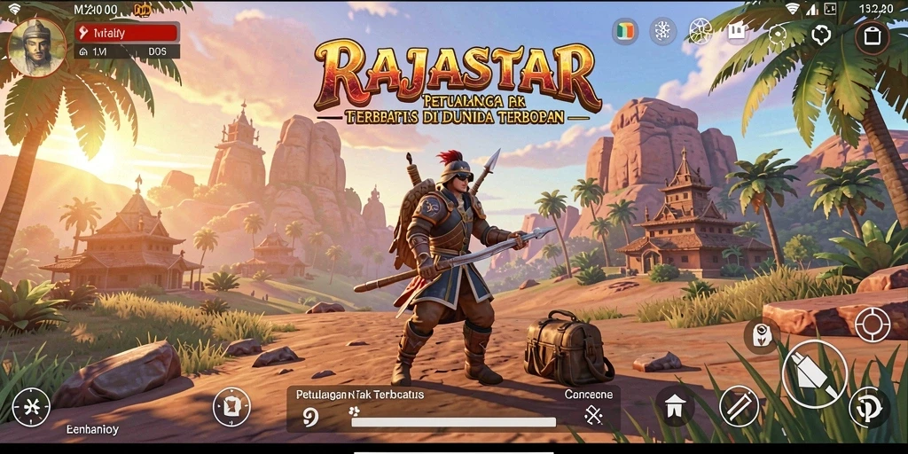 Screenshot menampilkan gameplay seru di dunia terbuka RAJASTAR.