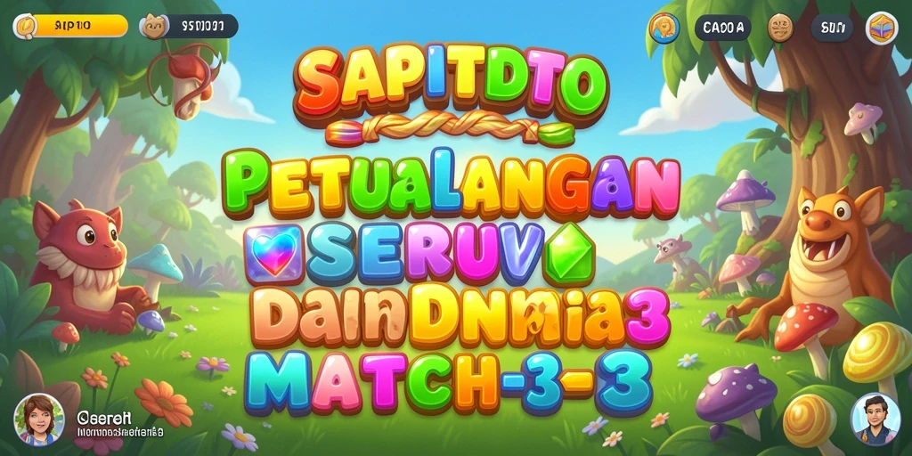 Tangkapan layar utama SAPITOTO menampilkan permainan Match-3 yang mengasyikkan.