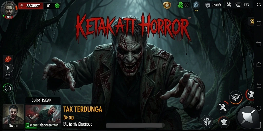 Tangkapan layar SBOBET menampilkan adegan menegangkan dengan suasana horor yang mencekam.