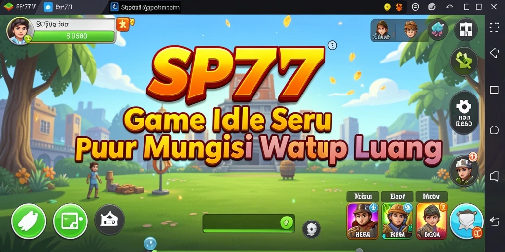 Screenshot gameplay SP777 yang menunjukkan karakter dan sumber daya yang unik.