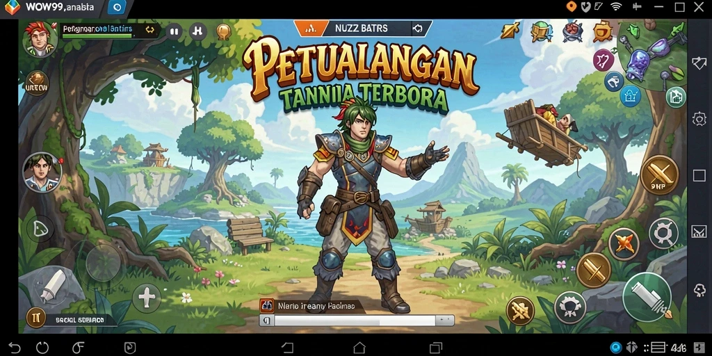 Tampilan gameplay mendebarkan dalam dunia terbuka WOW99.