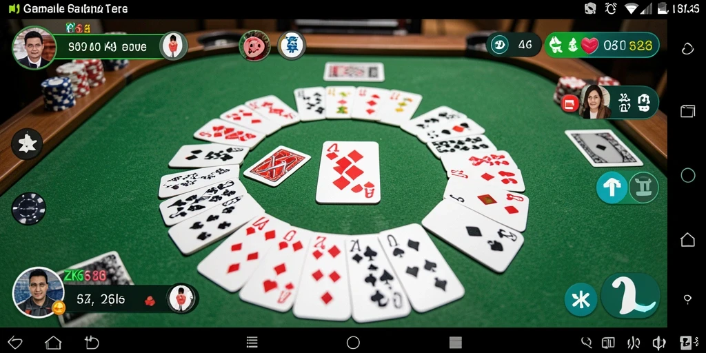 Tampilan gameplay ZK6 yang seru dan menantang dalam permainan Gaple.